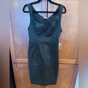 Prada Black Abito Midi Bodycon Dress NWT